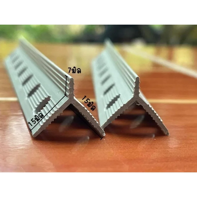 เซี้ยมพีวีซี สีเทา  สัน7ปีก 15*15 ยาว2เมตร เกรดA  บรรจุ 100 เส้น (กดสั่งครั้งล่ะ2กล่อง)
