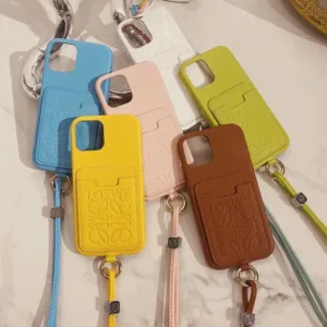แฟชั่น Lanyard สายหนังเคสโทรศัพท์สําหรับ iPhone16 PRO MAX 15 PRO MAX 14 PRO MAX 13 13PRO 13PROMAX 12PRO 12MINI 12PROMAX 11 PRO MAX 11
