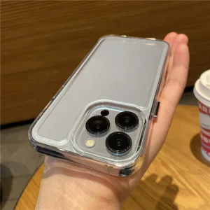 หรูหรากันกระแทกclear Hard CaseสําหรับiPhone 16 Pro Max 15 14 13 11 12 Pro Max X XR XS 7 8 6 6s Plus13mini 12miniกล้องเลนส์ป้องกันโปร่งใสSoft Coverx