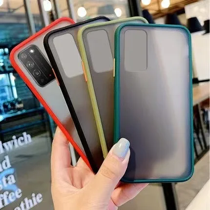 12 [ส่งจากไทย] เคสกันกระแทก ปุ่มสีผิดด้าน Realme C17 Realme 7i เคสโทรศัพท์ ออฟโป้ ขอบนิ่มหลังแข็ง