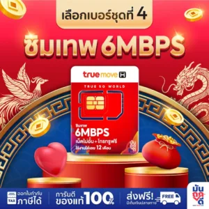 [ ซิมเทพ 6Mbps SET4 ] ซิมเทพ sim 6Mbps ไม่ลดสปีด โปรเน็ต 12 เดือน โทรฟรีทุกค่าย True ซิมเน็ตรายปี แชร์wifi ได้ ซิมเทพทรู