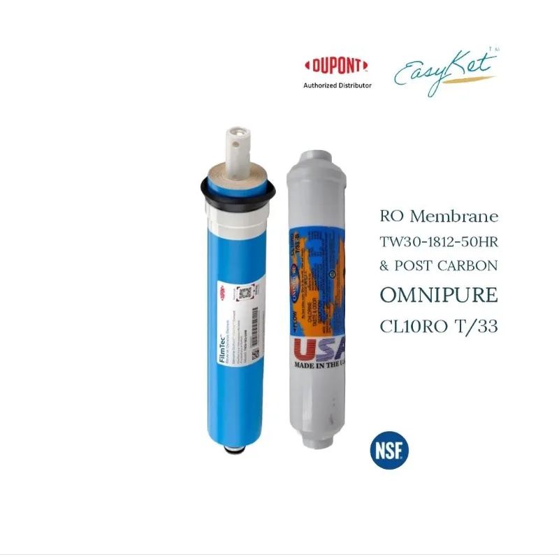 EasyKet RO Membrane TW30-1812-50HR & OMNIPURE CL10RO T/33