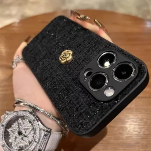 เคสโทรศัพท์มือถือแบบแข็ง กันกระแทก กันรอยกล้อง ลายดอกคามิเลียจิ๋ว หรูหรา สําหรับ iPhone 15 Pro MAX 14 13 12 11 Pro MAX IXS MAX XR XS