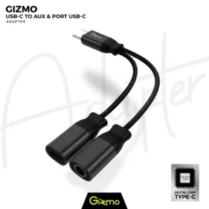 Gizmoร รุ่น  GA-014  หางหนู สายแปลงเชื่อมต่อ Type-c to Aux 3.5 และ Type-c สำหรับหูฟัง