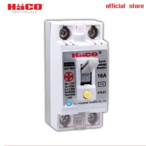 HACO เซฟตี้เบรกเกอร์กันไฟดูด/กันไฟรั่ว มีสัญญาณไฟ 16A 25A 32A รุ่น SB-E16L