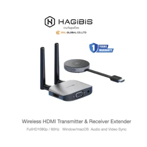 พร้อมส่งจาก กทม Hagibis ไร้สาย HDMI Video Transmitter & Receiver Extender จอแสดงผล Dongle สำหรับทีวีโปรเจคเตอร์ Switch