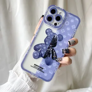 039 เคสลาย BEAR เคสโทรศัพท์ TPU A38 4G/A18 สําหรับ OPPO A77 5G/A57/RENO6/RENO6Z/A74 4G/A95/A9 2020/A5S/F9/A3S