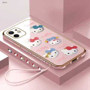 VIVO Y21 Y21S Y02 Y02A Y02T Y02S Y21T Y21A Y33T Y33S Y81 Y81i Y31 Y51 Y51A Y53S Y55S Y55 Y75 Y91 Y95 5G 4G 2021 เคสวีโว่ สำหรับ Electroplating TPU Case Cartoon Cartoon Anime Cats TPU เคสโทรศัพท์