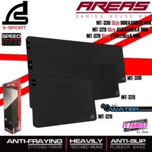 แผ่นรองเมาส์ กันน้ำ SIGNO E-Sport MT-328/329/330 AREAS 1 2 3 ขนาดยาว 450x400x4มม| 900x400x3มม.