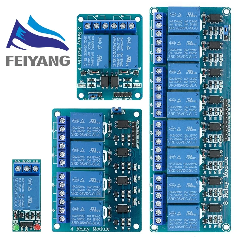 โมดูลรีเลย์ 1 2 4 8 Channel 5V พร้อมเอาท์พุทรีเลย์ 1 2 4 8 Way สําหรับ Arduino