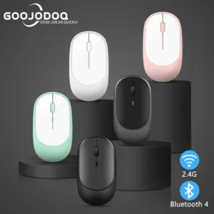 GOOJODOQ  เมาส์ไร้สาย บลูทูธ 4.0 พร้อม Usb เมาส์ 3 สามารถปรับ DPI สำหรับ PC คอมพิวเตอร์