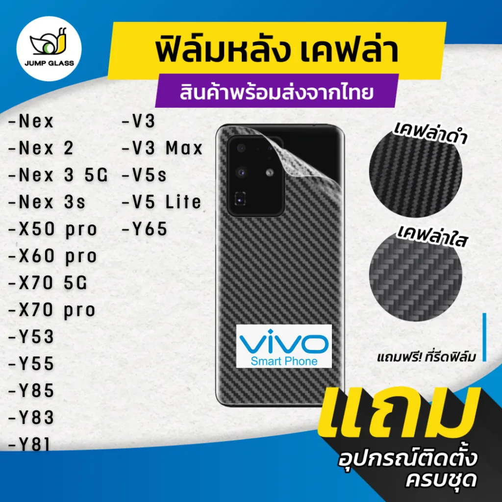 ฟิล์มหลังเคฟล่า Vivo รุ่น Nex