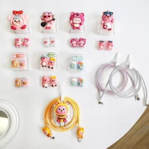 พร้อมส่งจากไทย ที่ถนอมหัวชาร์จ  ชุดตกเเต่งสายชาร์จ ชุดพันสาย หัวชาร์18w 20w 35W