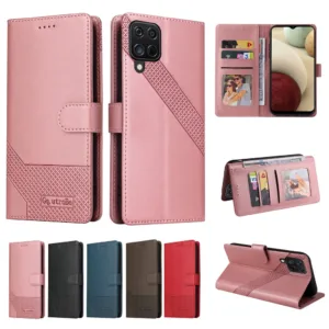 เคสโทรศัพท์มือถือหนังฝาพับพร้อมช่องใส่บัตรสําหรับ Samsung Galaxy A12 M12 A02S A03S A22 A32 A42 A52 A52s A72 5G A32 A22 4G