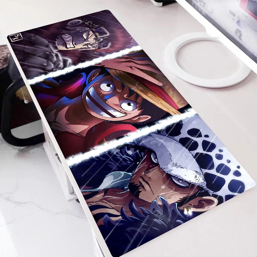 แผ่นรองเมาส์เล่นเกม One Piece ขนาดใหญ่ลายการ์ตูนอนิเมะ