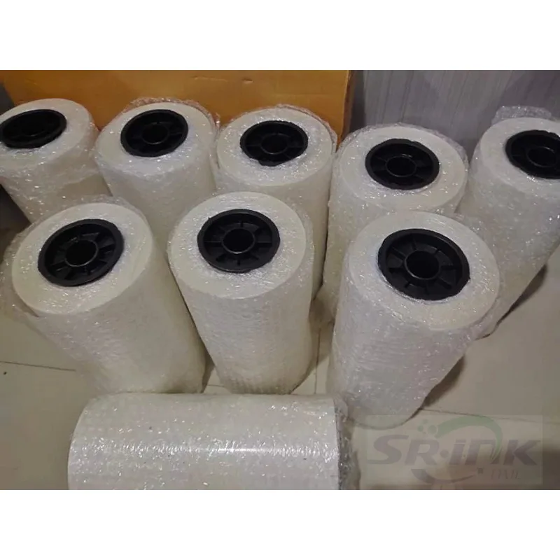 DFT DTF 33CM.X100M.(PET FILM) ฟิล์ม ม้วน คุณภาพสูงเคลือบสารพิเศษสำหรับงานรีดร้อนหมึกยึดเกาะได้ดี ​ แบบรีดร้อน