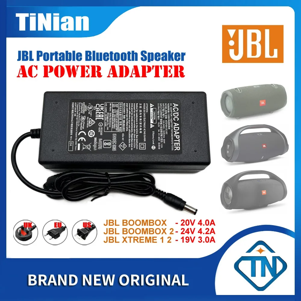 19V 3A 20V 4A 24V 4.2A เครื่องชาร์จอะแดปเตอร์ AC / DC สำหรับ JBL Boombox 2 Xtreme 1 2 Onyx Studio แหล่งจ่ายไฟลำโพงบลูทู ธ แบบพกพา