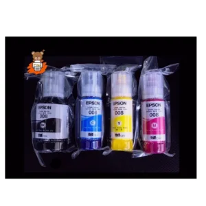 หมึกกันน้ำทุกสี 008 BK C M Y ใช้งานกับเครื่องรุ่น EPSON L6560 L6570 L6580 L15150 L15160