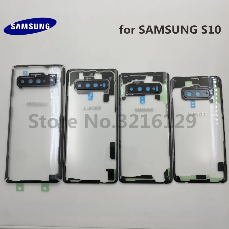 โปร่งใสสําหรับ SAMSUNG Galaxy S7 edge S8 S9 หมายเหตุ 8 หมายเหตุ 9 note10 S10E S10+PLUS 5G S20 Ultra ฝาหลังแบตเตอรี่แก้ว