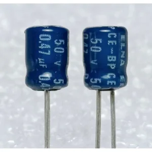 Elna CE-BP 0.47uf 50v capacitor bipolar ตัวเก็บประจุ คาปาซิเตอร์ bp ไบโพลาร์ ไบโพล่า ไม่มีขั้ว