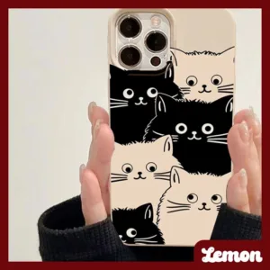 [Lemon] เคสโทรศัพท์มือถือนิ่ม ลายการ์ตูนแมว สีกากี แวววาว สไตล์เรโทร สําหรับ iPhone 14 14pro 14promax 14plus 7 8 7plus 8plus 11 12 X XS XR XSMAX 11pro 12pro 111promax 13 13promax 13promax