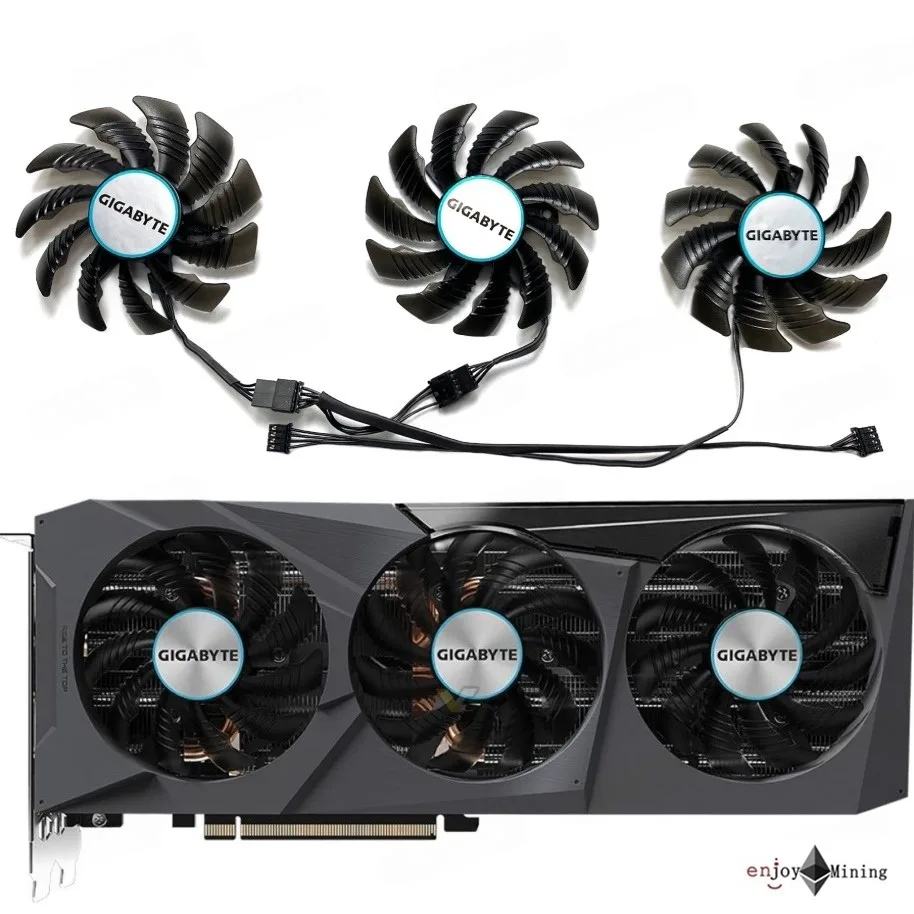 พัดลมการ์ดจอ Gigabyte RTX 3070 8GB EAGLE Falcon graphics card cooling fan