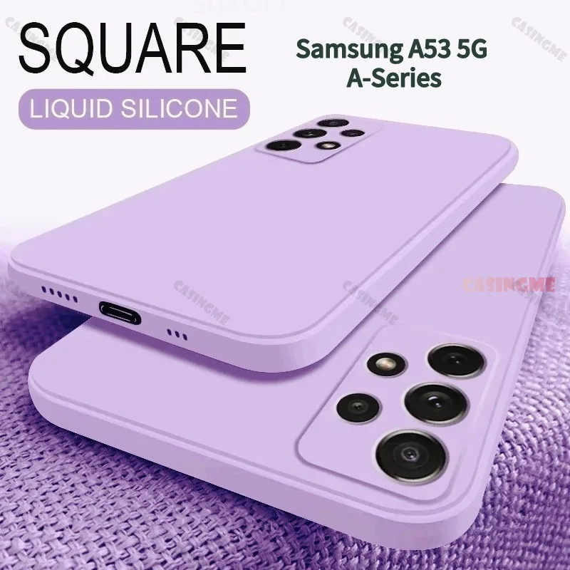 เคสโทรศัพท์ ซิลิโคนนิ่ม ทรงสี่เหลี่ยม กันกระแทก สําหรับ Samsung Galaxy A53 A23 A 53 A73 A33 A13 A52 A52S A32 4G 5G S 21 FE Ultra 4G