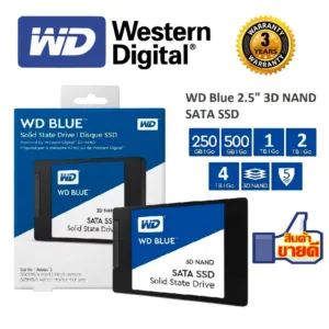 250GB / 500GB / 1TB SSD (เอสเอสดี) WD BLUE SATA SA510 (WDSSD500GB) 3D NAND ประกัน 5 ปี
