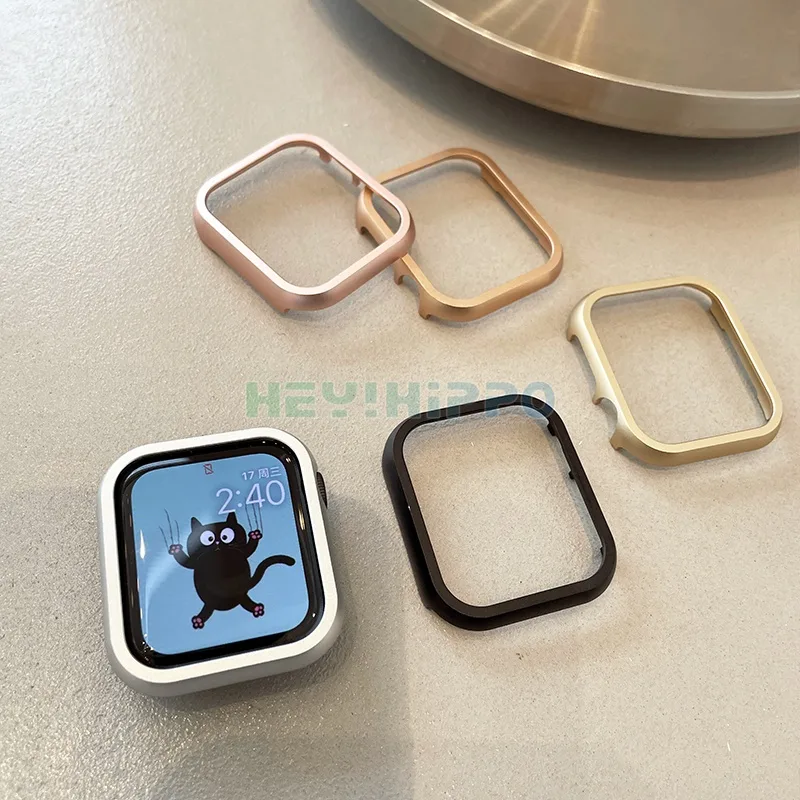 อลูมิเนียมสําหรับ Apple Watch Series10 46 มม.42 มม.ฝาครอบโลหะสําหรับ iwatch 9 8 7 6 5 4 3 se 41 มม.45 มม.40 มม.44 มม.38 มม.42 มม.S10 watchshell
