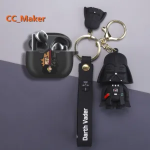For EDIFIER W320TN Case Cute Silicone soft Case Cartoon Astronaut Keychain Pendant EDIFIER W240TN Shockproof Case Bluetooth Earphone Shell Protective Cover