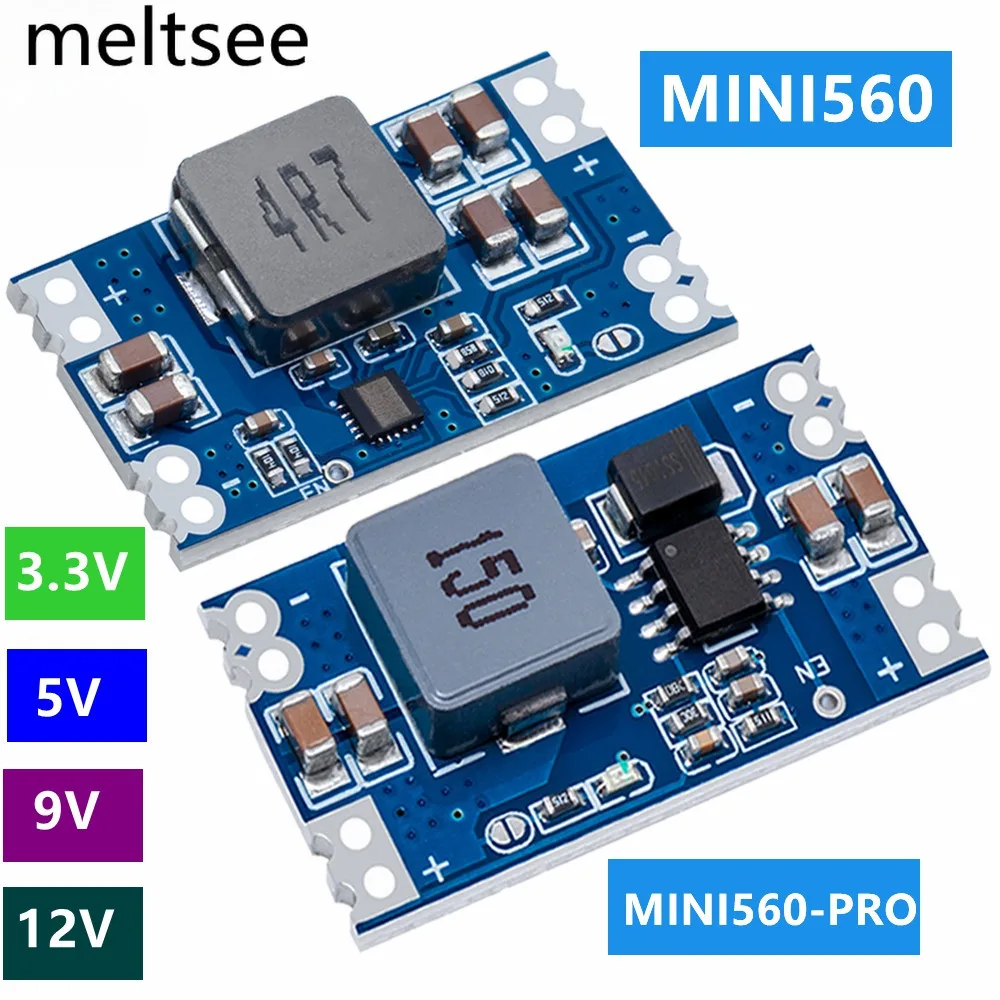 โมดูลพาวเวอร์ซัพพลายแปลงแรงดันไฟฟ้า Mini560 Pro 5A เอาท์พุทประสิทธิภาพสูง 3.3V 5V 9V 12V DC-DC Mini560 5A