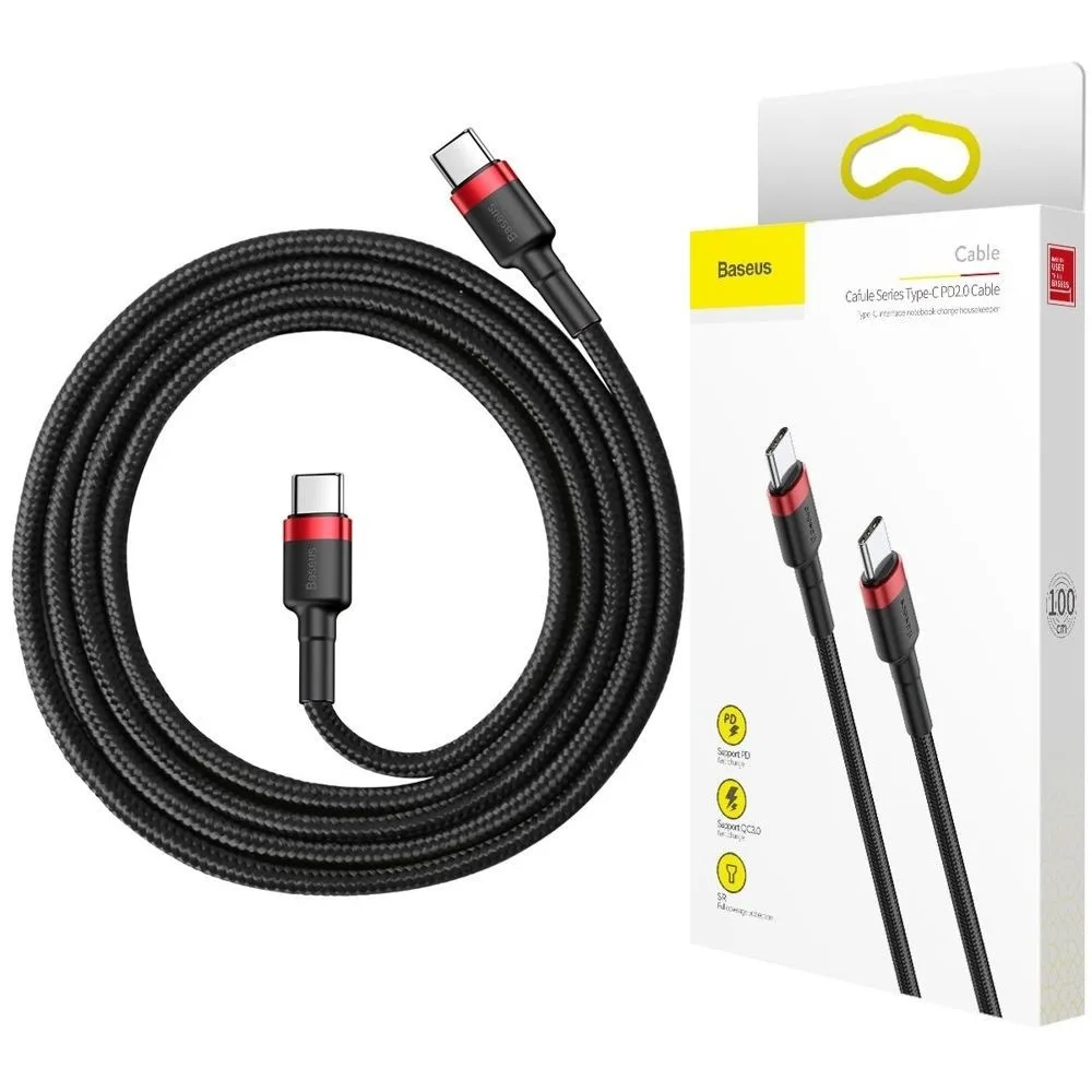 ราคาพิเศษ Baseus สายชาร์จเร็ว 60W Type-C to Type-C USB Date Cable 0.5m สายชาร์จเคเบิ้ล สายชาร์จ type C