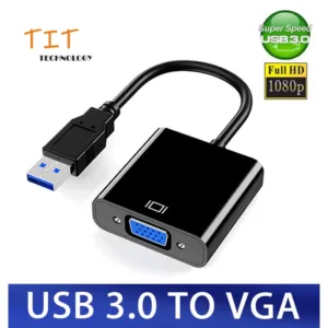 USB 3.0 to VGA 1080P จอแสดงผลตัวแปลงอะแดปเตอร์สำหรับโปรเจ็คเตอร์คอมพิวเตอร์ ... USB 3.0 to VGA 1080P Display Adapter