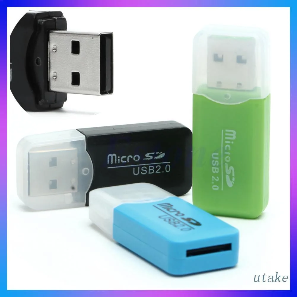 1PC USB 2.0  Speed Micro  TF T-Flash Memory Card Reader Adapter Fr 16G 32G