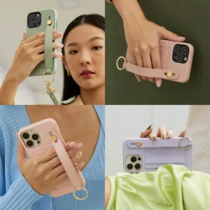(12 series)MUSE Hand Strap Card Holder Phone Case PASTEL Tone