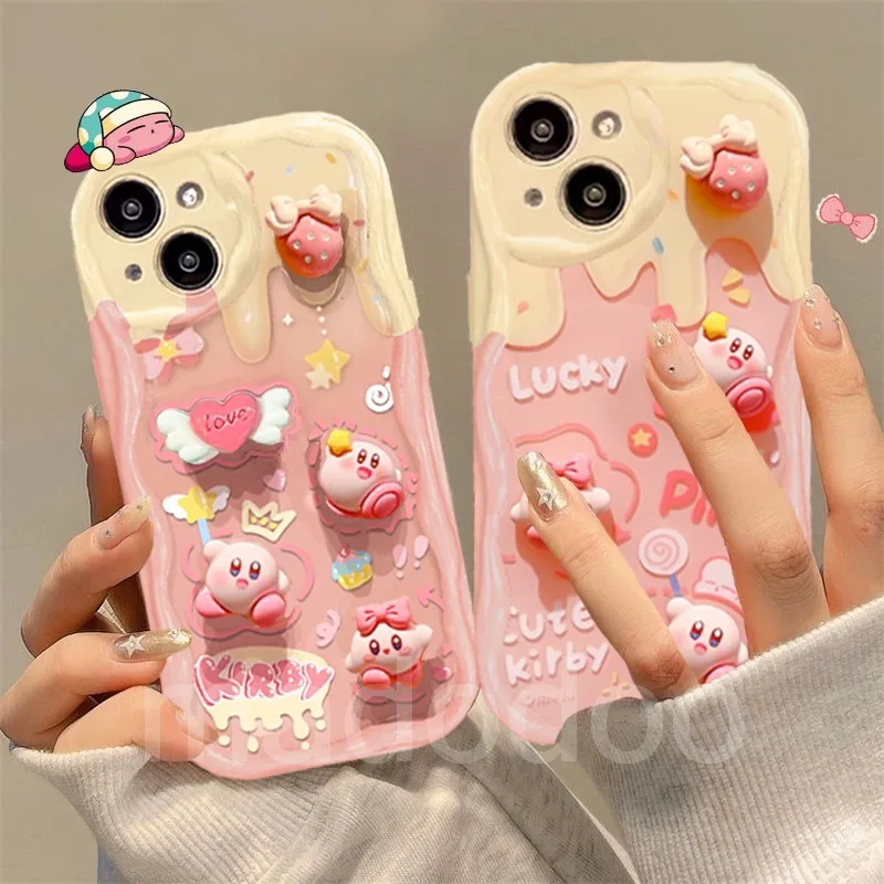 เคสซัมซุง Samsung Galaxy A55 A35 A25 A15 A05 A05S A54 A34 A24 A14 4G 5G A73 A72 A53 A52 A52S A33 A23 A13 A12 A32 A22 LTE A02 A02S A03S A03 A04 A04E M34 M02 M22 M32 M12 J7 Prime Cute HandWork 3D Doll Cartoon Kirby Tpu Soft Phone Case 1NY 52