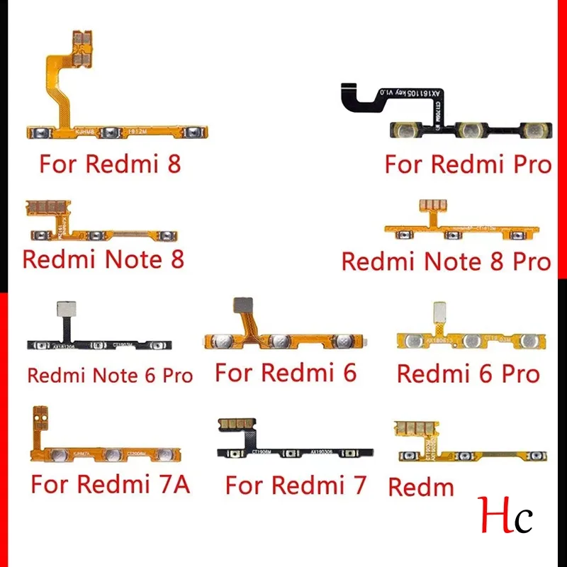 ปุ่มปรับระดับเสียง คุณภาพสูง สําหรับ Xiaomi Redmi 8 7 6 Pro 7A K20 K30 S2 Note 6 7 8 Pro