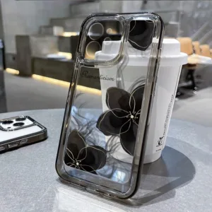 ดอกไม้กันกระแทกSpaceสำหรับIphone 11 13 12 14 15 Pro Max 7 8 Plus SE 2020 XR X XS Maxครอบคลุมโปร่งใสหนา