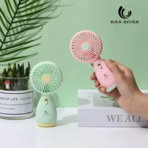 พัดลมมือถือ แบบพกพา mini Fan ชาร์จ USB มันสามารถพกพา และแขวน ทำให้สะดวกต่อการพกพา