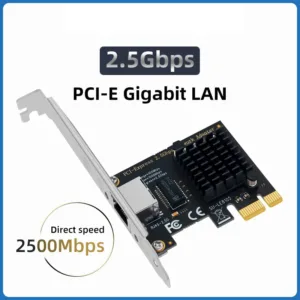 การ์ดเครือข่าย 2.5G PCI-E เป็น RJ45 RTL8125B ชิป Gigabit Ethernet PCI Express 10 100 2500Mbps 1Gbps 2.5Gbps สําหรับ PC