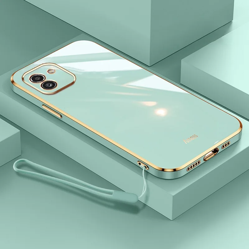 เคส Samsung Galaxy A02 A03 พร้อมสายคล้องฟรี เคสโทรศัพท์ ซิลิโคน กล้อง ที่มีความแม่นยํา