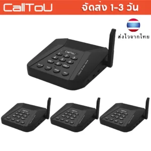 ส่งไวจากไทย CallToU อินเตอร์คอมไร้สาย ไร้สาย อินเตอร์คอม Intercom รีชาร์จแบตเตอรี่/ติดผนัง 1.5KM