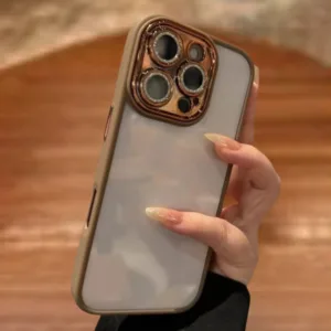 【Glitter lens/Transparent acrylic hard case/Dark Purple】เคส compatible for iPhone 11 12 13 16 pro max case