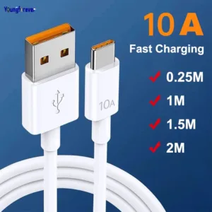 สายชาร์จเร็วมาก 120W 10A Type-C USB สําหรับสมาร์ทโฟน Android ทุกรุ่น