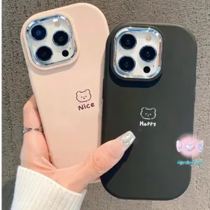 [จัดส่งในพื้นที่] เคสโทรศัพท์โลหะBear Goodเข้ากันได้กับiPhone x XR XS 11 13 15 12 PRO MAX 6 7 8 14 15 PLUS มีหลายสี case