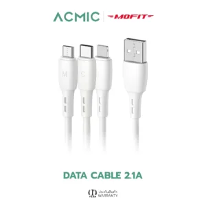 ACMIC สายชาร์จ 10/12W จ่ายไฟ 2.1/2.4A ความยาว 1M สำหรับ USB to Micro/ Type-C/ USB-L  By Mofit