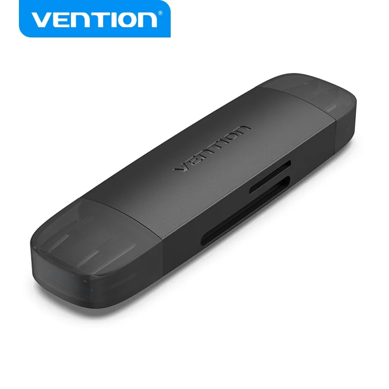 [โค้ดคุ้ม][สต็อก]VENTION เครื่องอ่านการ์ดรีดเดอร์ USB 3.0 Type C 512GB 2 in 1 เครื่องอ่านการ์ดSD การ์ดTF การอ่านบัตรคู่ Micro SD TF อ่านง่ายสําหรับ iPone16 แล็ปท็อป โทรศัพท์ OTG CLF CLG CLH CLK CLE