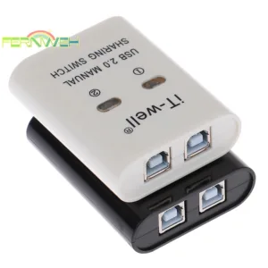 ฮับแปลงแยกสวิตช์ Kvm USB 2 พอร์ต สําหรับเครื่องพิมพ์