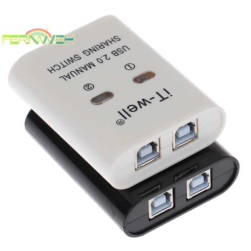 ฮับแปลงแยกสวิตช์ Kvm USB 2 พอร์ต สําหรับเครื่องพิมพ์