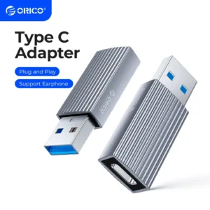 Orico USB 3.1 อะแดปเตอร์ OTG ชายประเภท C หญิงอะแดปเตอร์แปลง 10Gbps เกียร์ header ข้อมูลเครื่องชาร์จสําหรับ Macbook OTG เชื่อมต่อ (AH-AC10)